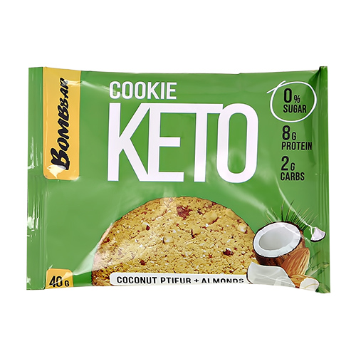 

Печенье неглазированное BOMBBAR KETO со вкусом кокосового птифура и миндаля 40 г