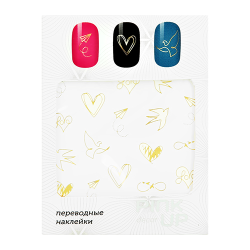 

Наклейки для ногтей PINK UP DECOR белая упаковка тон 605