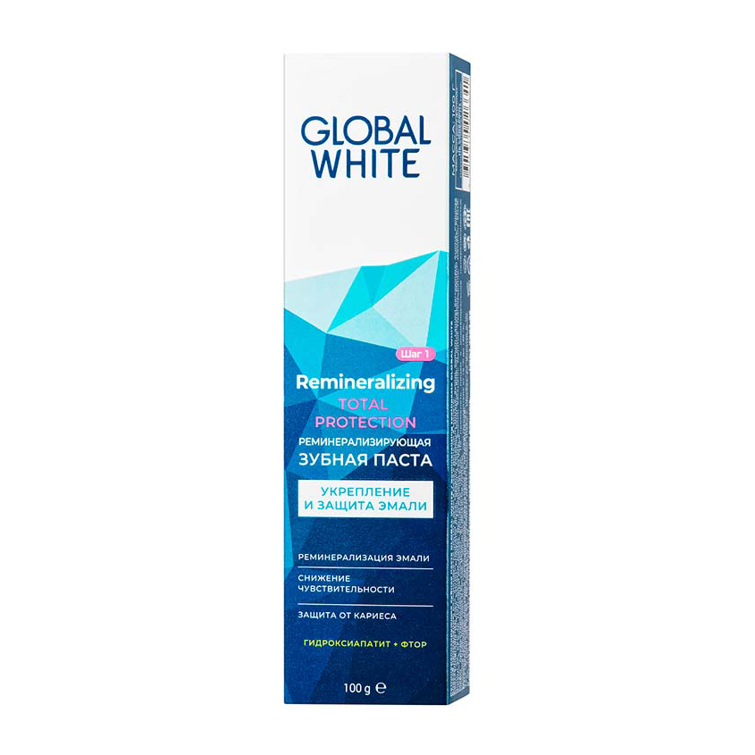 Паста зубная `GLOBAL WHITE` реминерализирующая 100 гр