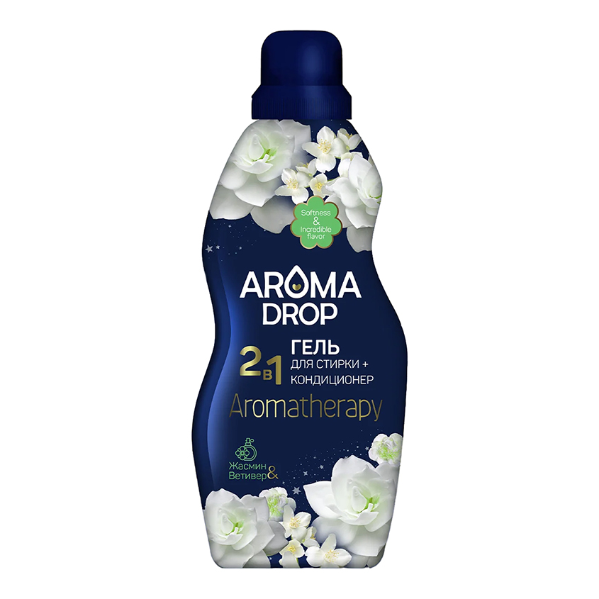 

Средство жидкое для стирки AROMA DROP 2в1 Жасмин и ветивер 1000 мл