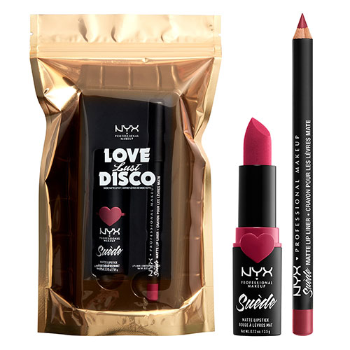 Набор для губ `NYX PROFESSIONAL MAKEUP` LOVE LUST DISCO (помада+ карандаш Suede Matte) тон 05