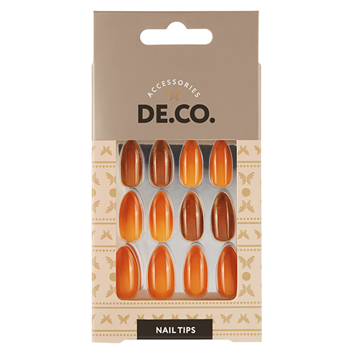 

Набор накладных ногтей DE.CO. CAT EYE ochre 24 шт+ клеевые стикеры 24 шт