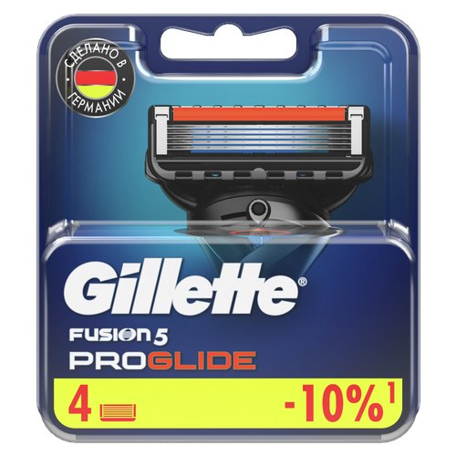 Кассеты для станка GILLETTE FUSION PROGLIDE 4 шт сменные кассеты strike х5 5 лезвий увлажняющая полоса 4 шт