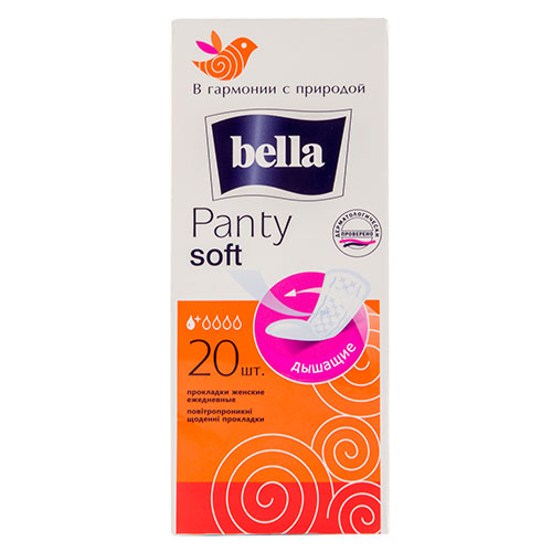 Прокладки ежедневные BELLA PANTY Soft 20 шт ежедневные прокладки bella panty soft classic 20 шт