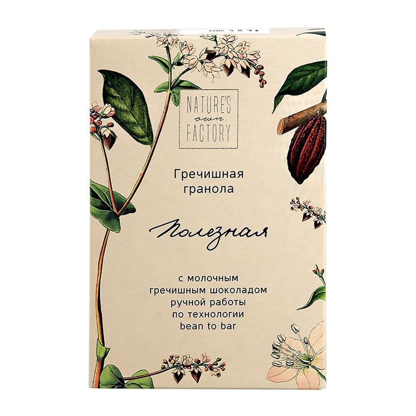 

Гречишная гранола NATURES OWN FACTORY с молочным шоколадом 75 г