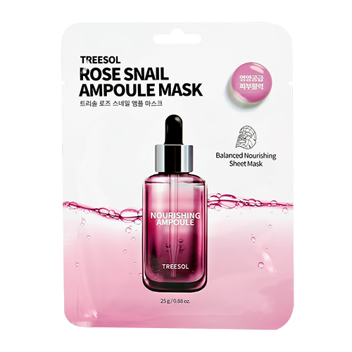 

Маска для лица TREESOL с экстрактами розы и муцина улитки питательная 25 г
