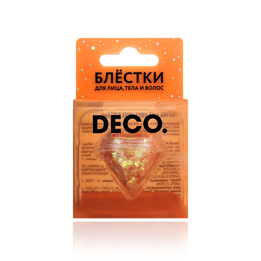 Блестки для лица, тела и волос DECO. DREAM DUST gold