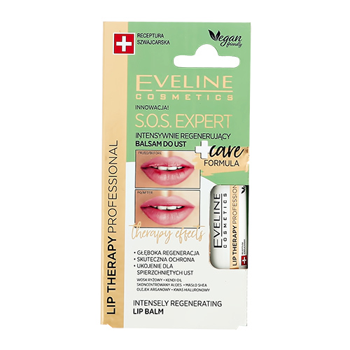 Бальзам для губ EVELINE S.O.S. EXPERT CARE FORMULA интенсивно регенерирующий 4,5 г