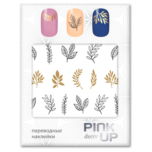 

Наклейки для ногтей переводные PINK UP DECOR LEAVES тон 588