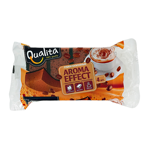 

Губки кухонные QUALITA AROMA EFFECT 4 шт