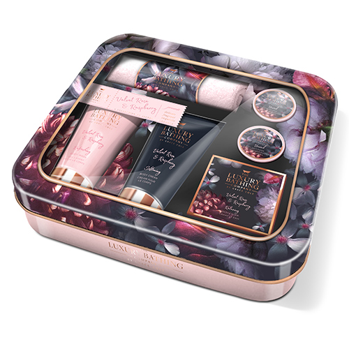 

Набор подарочный женский THE LUXURY BATHING BY GRACE COLE VELVET ROSE & RASPBERRY шипучее средство для ванны 2x25 г, соль для ванны 80 г, гель для душа 75 мл, крем для тела 75 мл, полотенце