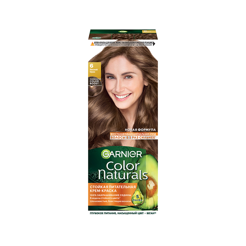 Краска для волос GARNIER COLOR NATURALS тон 6 Лесной орех
