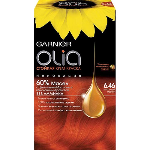 

Краска для волос GARNIER OLIA тон 6.46 Пылающий медный