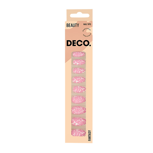 

Набор накладных ногтей DECO. FANTASY pink marble 24 шт + клеевые стикеры 24 шт