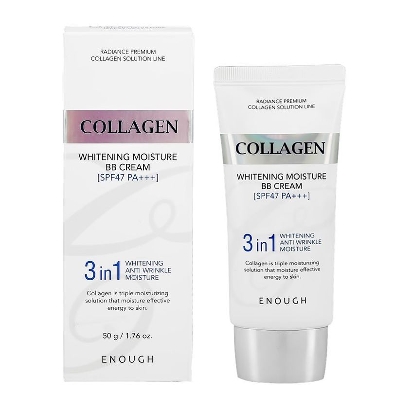 Крем тональный для лица ENOUGH COLLAGEN увлажняющий, отбеливающий, антивозрастной BB 3 IN 1 тональное средство enough крем тональный для лица collagen увлажняющий отбеливающий антивозрастной bb 3 in 1