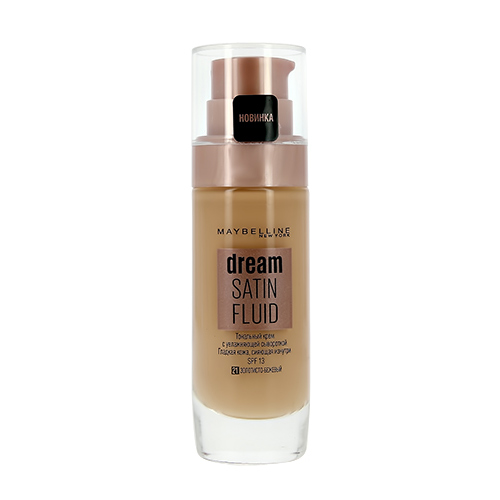 Крем тональный для лица MAYBELLINE DREAM SATIN FLUID тон 21 золотисто-бежевый