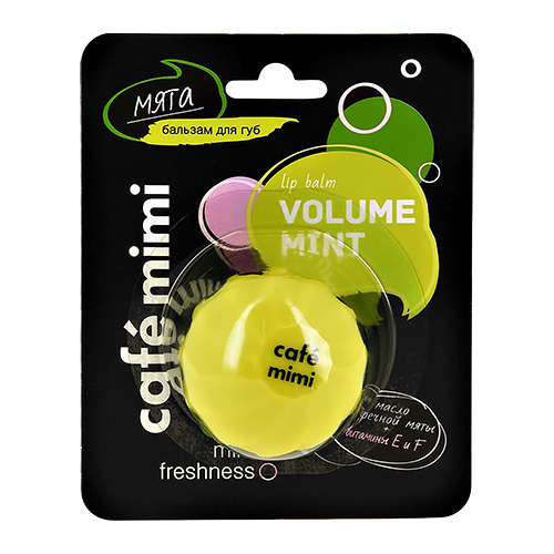 Бальзам для губ CAFE MIMI VOLUME MINT с маслом перечной мяты 8 мл
