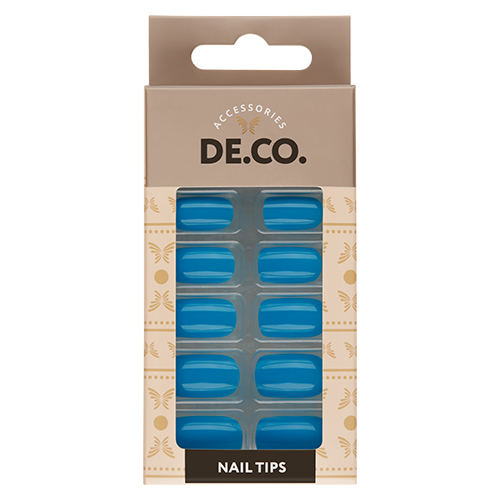 

Набор накладных ногтей DE.CO. NEON blue 24 шт+ клеевые стикеры 24 шт