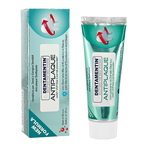 

Паста зубная DENTAMENTIN против зубного камня с экстрактом белого коралла 75 мл
