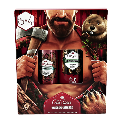 

Набор подарочный мужской OLD SPICE BEARGLOVE гель для душа 250 мл, део-спрей 150 мл