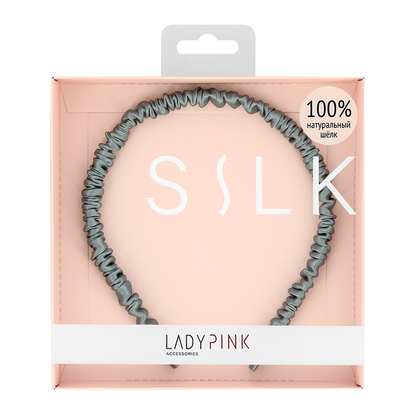 Ободок LADY PINK SILK thin