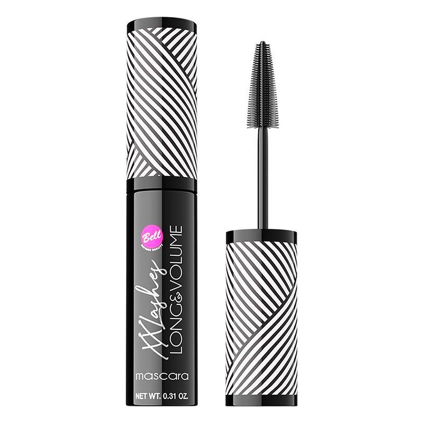 Тушь для ресниц BELL XXLASHES LONG &  VOLUME MASCARA тон 001 черная интенсивно удлиняющая и придающая объем