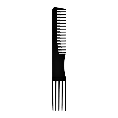 Расческа-гребень для волос `LADY PINK` `BASIC` PROFESSIONAL карбоновая с вилкой 19 см