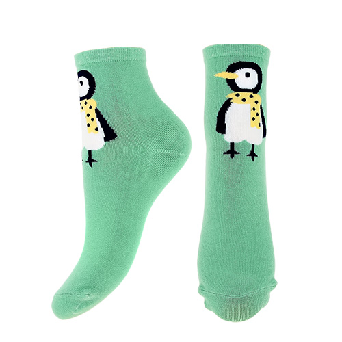 Носки женские `SOCKS` CUTE Green penguin, р-р единый