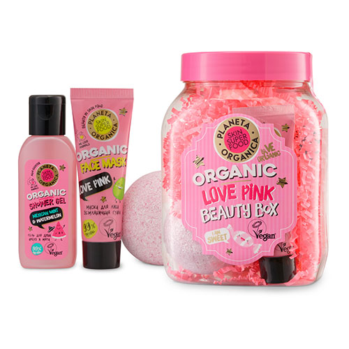 

Набор подарочный женский PLANETA ORGANICA SKIN SUPER FOOD бомбочка для ванны 130 г, гель для душа 50 мл, маска для лица 30 мл