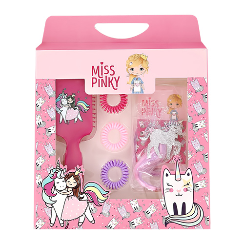 

Набор аксессуаров MISS PINKY расческа 1 шт, резинка 3 шт, заколка 1 шт