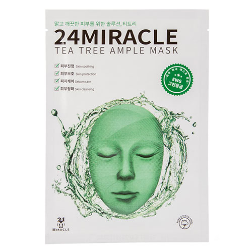 

Маска для лица 24 MIRACLE AMPLE MASK с экстрактом чайного дерева 25 мл
