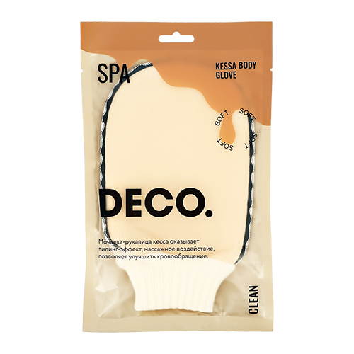 Мочалка-рукавица для тела `DECO.` кесса (meringue)