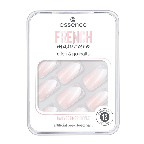 ESSENCE Накладные ногти ESSENCE FRENCH MANICURE CLICK & GO на клейкой основе тон 02 накладные ногти essence french manicure click on nails 12 шт