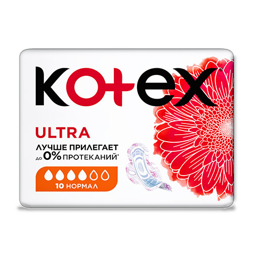Прокладки ультратонкие KOTEX ULTRA Нормал 10 шт