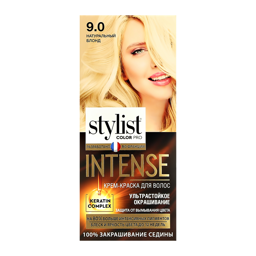 Крем-краска для волос STYLIST COLOR PRO INTENSE тон 9.0 Натуральный блонд - фото 1
