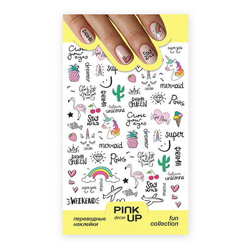 

Наклейки для ногтей PINK UP DECOR FUN переводные тон 675