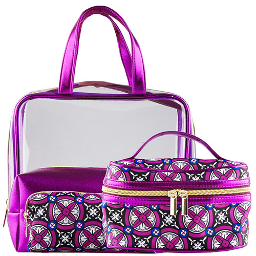 

Набор косметичек LADY PINK METAL фиолетовый 4 шт
