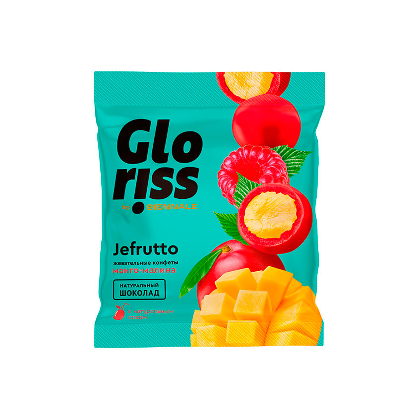 Жевательные конфеты `GLORISS` Манго и малина 35 г