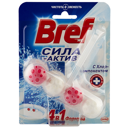 

Подвеска для туалета BREF СИЛА-АКТИВ с хлор-компонентом 51 г
