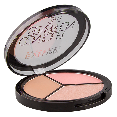 Набор для макияжа EVELINE CONTOUR SENSATION 3 в 1 тон 01 Pink Beige