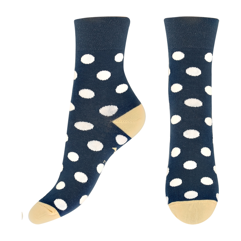 Носки женские MONCHINI голубой/круги 35-37 носки средней длины с принтом мультики