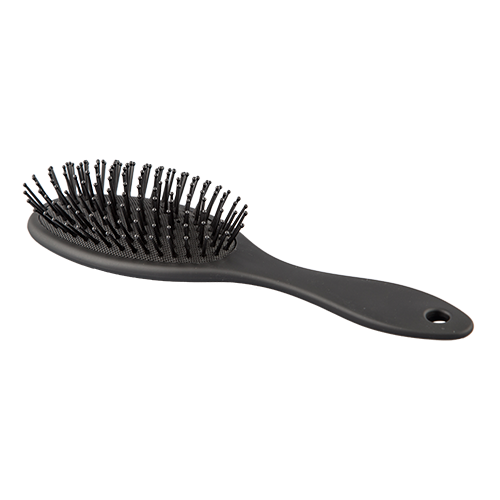 Щетка для волос `LADY PINK` `BASIC` deep black массажная средняя овальная
