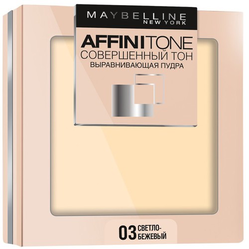 Пудра компактная для лица MAYBELLINE AFFINITONE тон 03 светло-бежевый