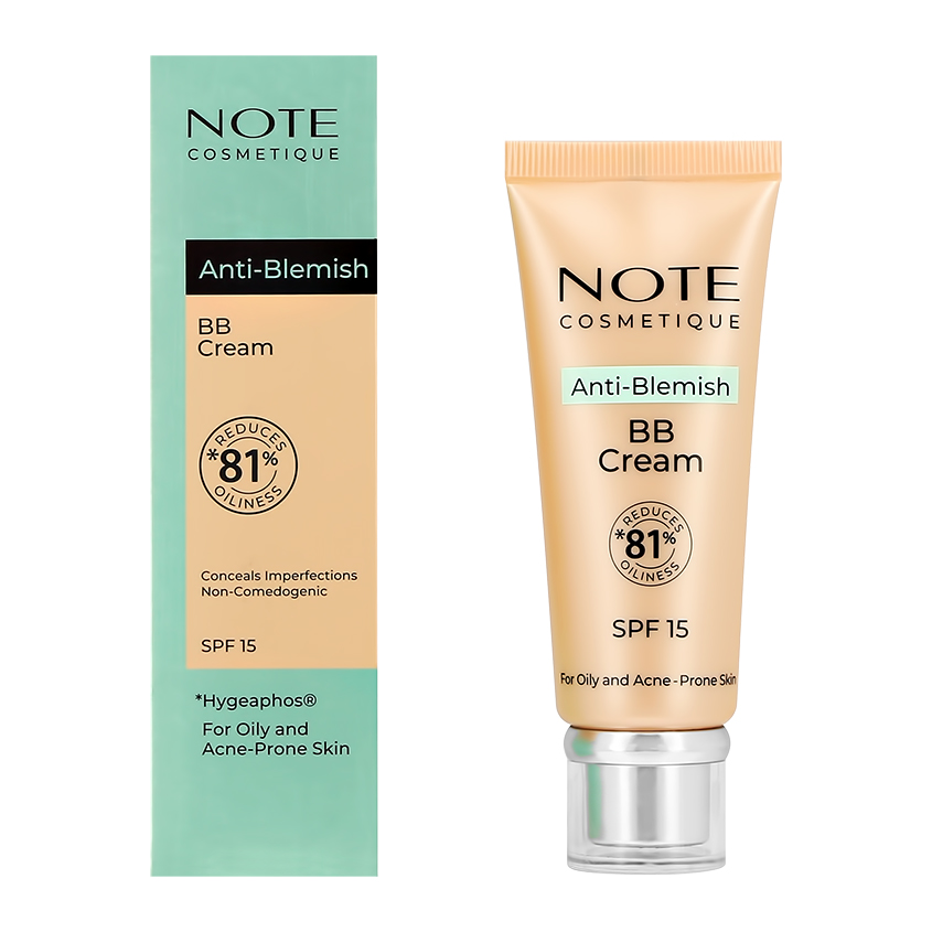 Крем тональный для лица NOTE ANTI-BLEMISH BB CREAM для проблемной кожи тон 03 - фото 1