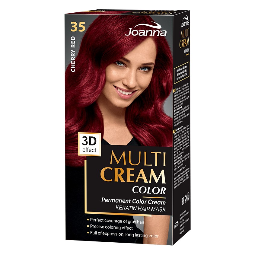 Краска для волос JOANNA MULTI CREAM 3D Красная вишня тон 35