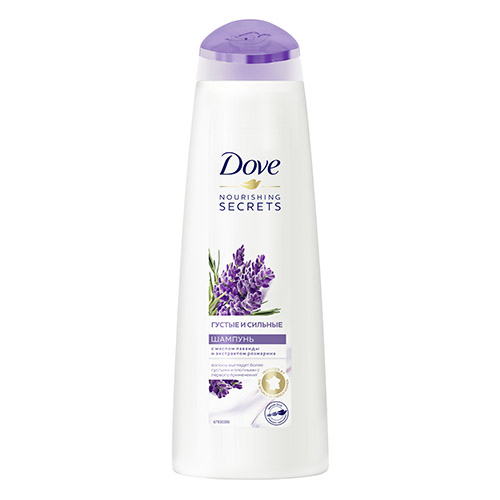 

Шампунь для волос DOVE NOURISHING SECRETS Густые и сильные лаванда 380 мл