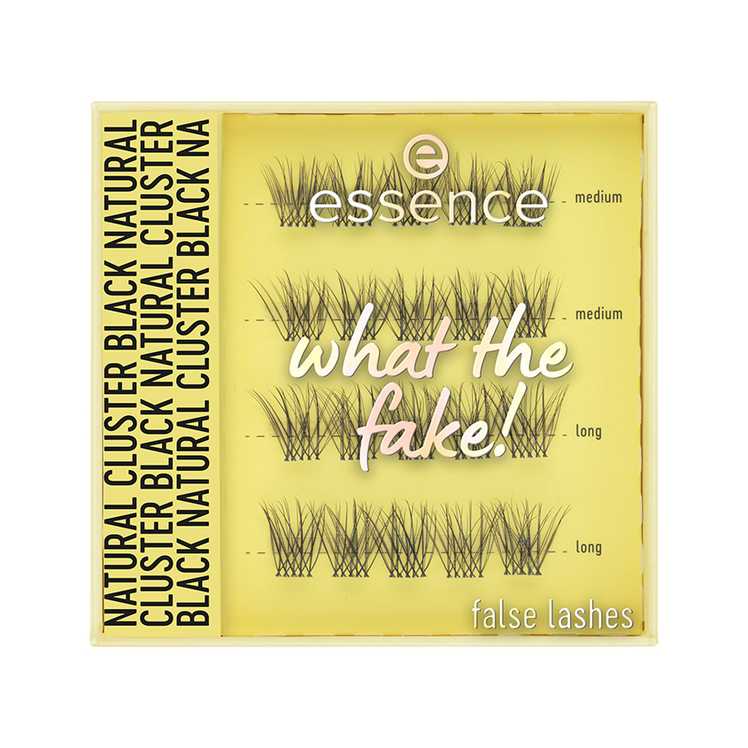 Накладные ресницы ESSENCE WHAT THE FAKE! с клеем тон 06 Natural cluster black