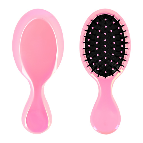 

Расческа для волос LADY PINK переливающаяся малая розовая