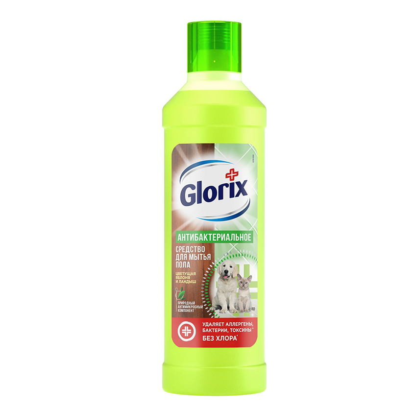 glorix чистящее средство для пола glorix цветущая яблоня и ландыш 1 л Средство чистящее для пола GLORIX Цветущая яблоня и ландыш 1000 мл