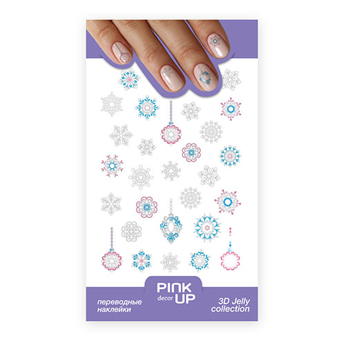 

Наклейки для ногтей PINK UP DECOR 3D JELLY переводные тон 721